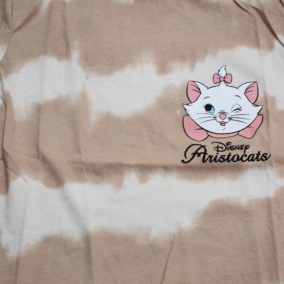 H&M Girls Disney The Aristocats Brown Tie Dye Effect Marie T-shirt Size 6x/7 NEW - Picture 4 of 4